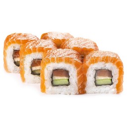 Ролл с копченыйм лососем