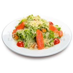 Салат "Цезарь с семгой"