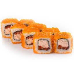 Ролл "Калифорния с жареным лососем"